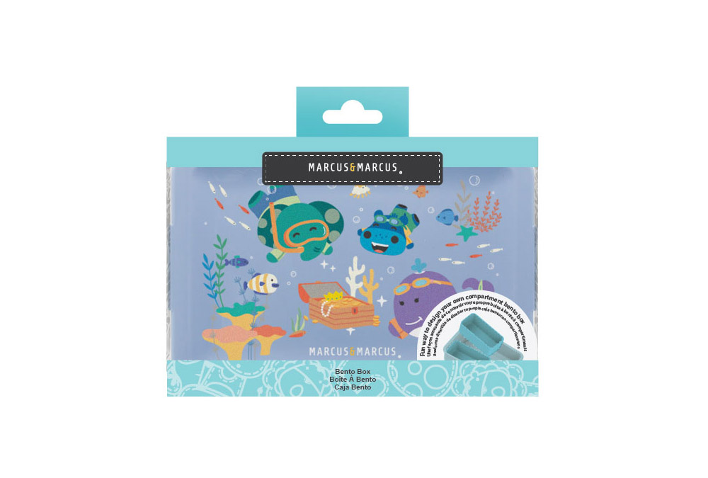 Box de refeição 700ml Sealife Marcus & Marcus Azul